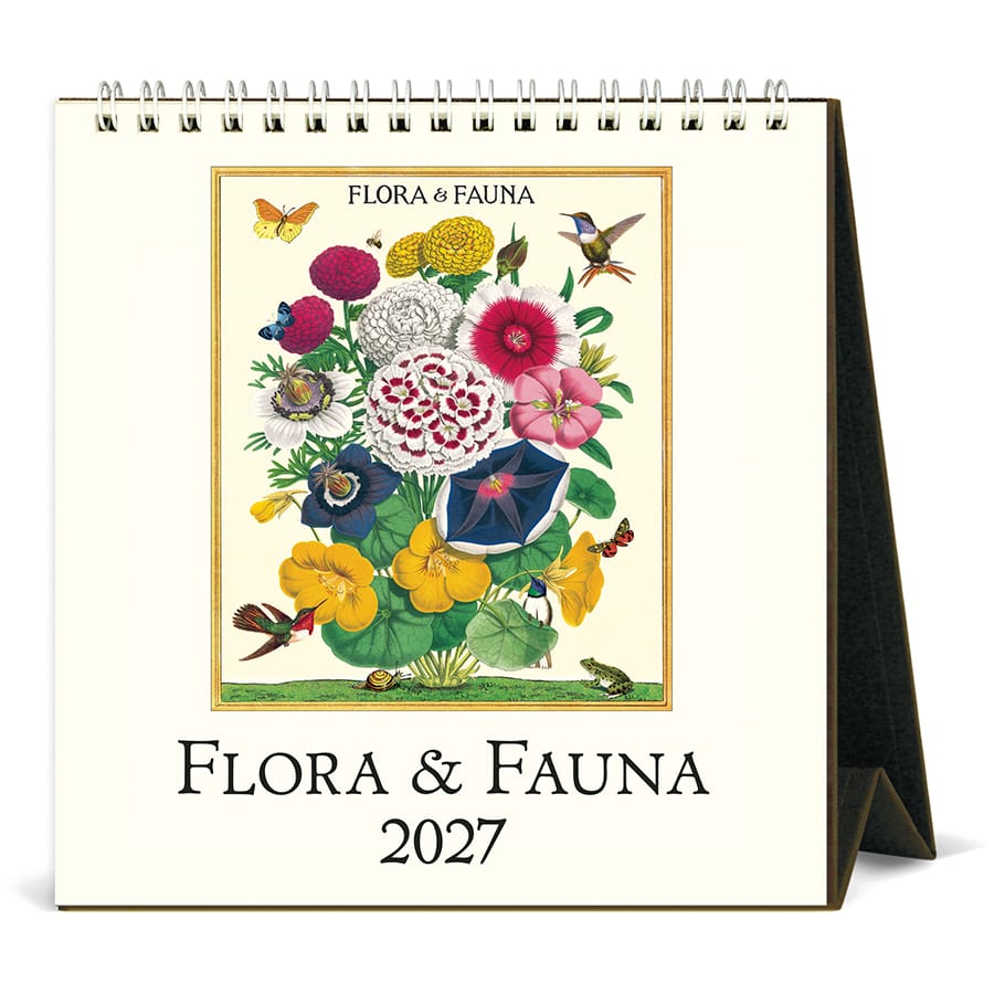 Cavallini & Co. Paper 2027 Flora & Fauna Desk Calendar