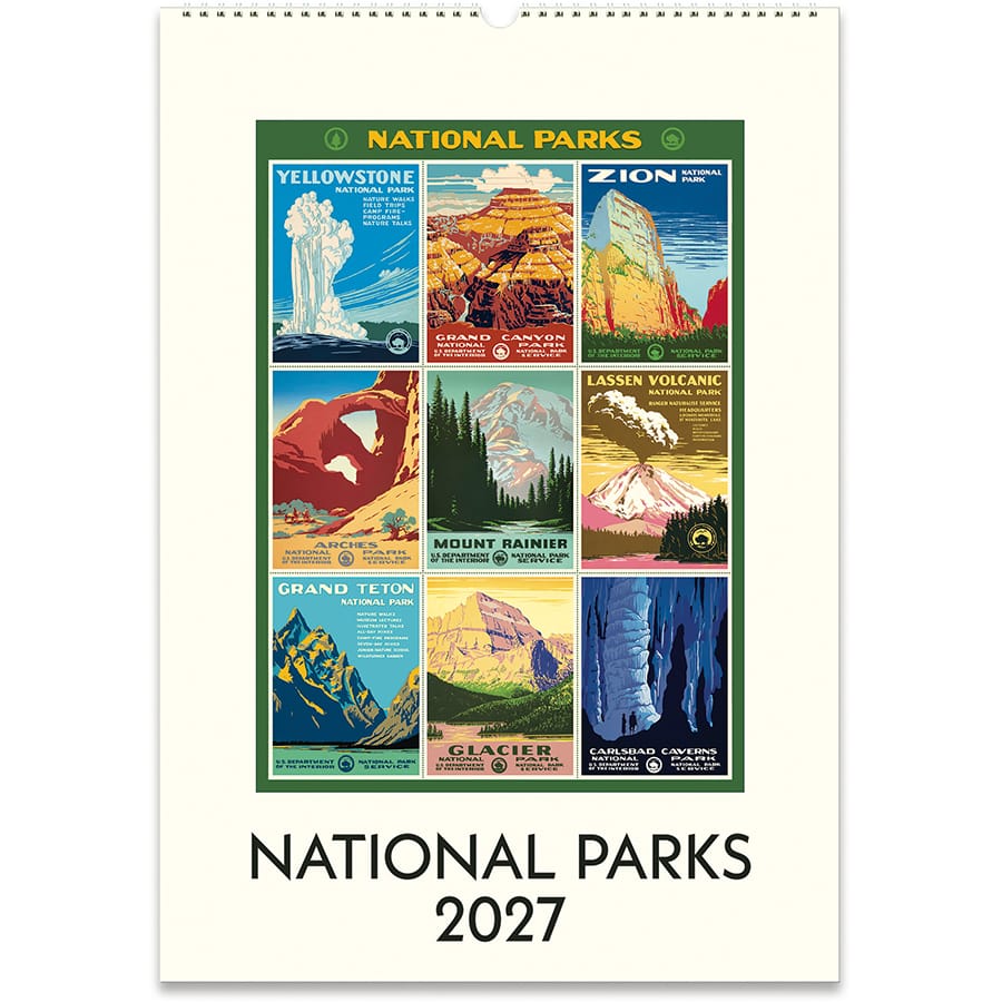 Cavallini & Co. Paper 2027 National Parks Wall Calendar
