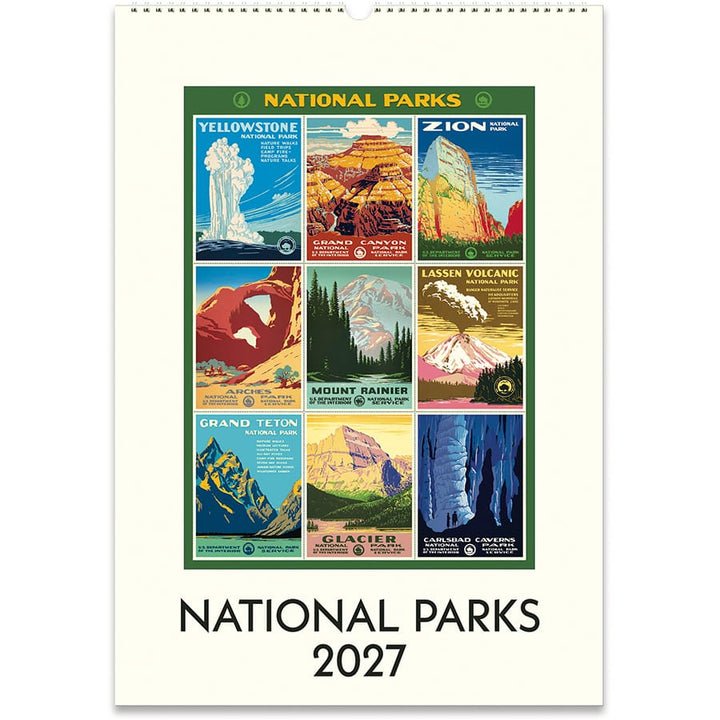 Cavallini & Co. Paper 2027 National Parks Wall Calendar