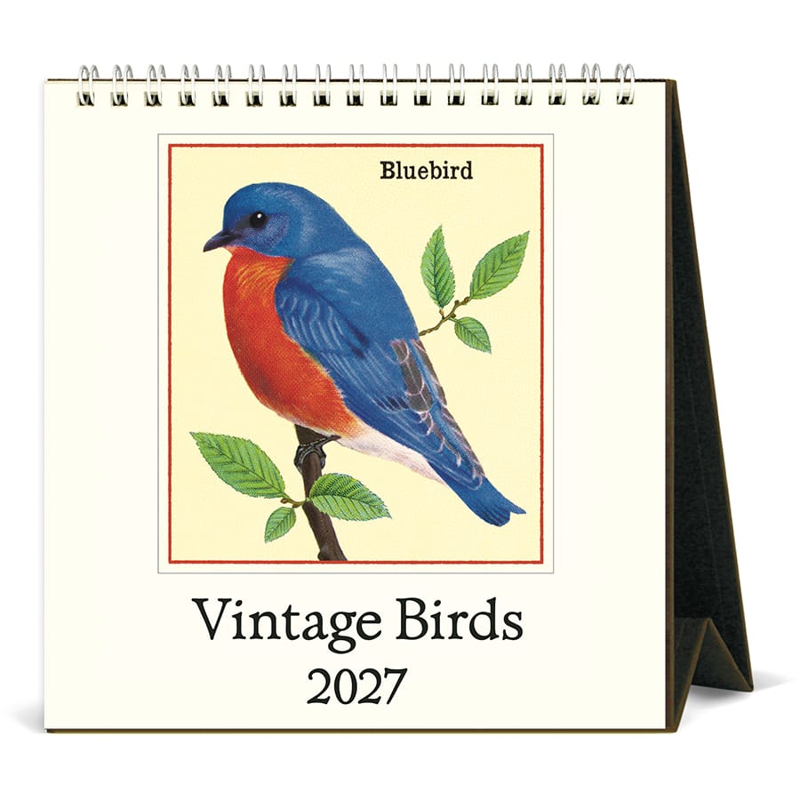 Cavallini & Co. Paper 2027 Vintage Birds Desk Calendar