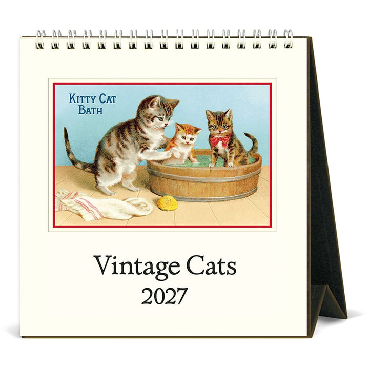 Cavallini & Co. Paper 2027 Vintage Cats Desk Calendar