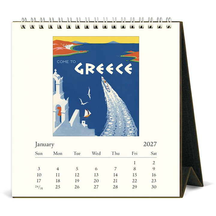 Cavallini & Co. Paper 2027 Vintage Travel Desk Calendar
