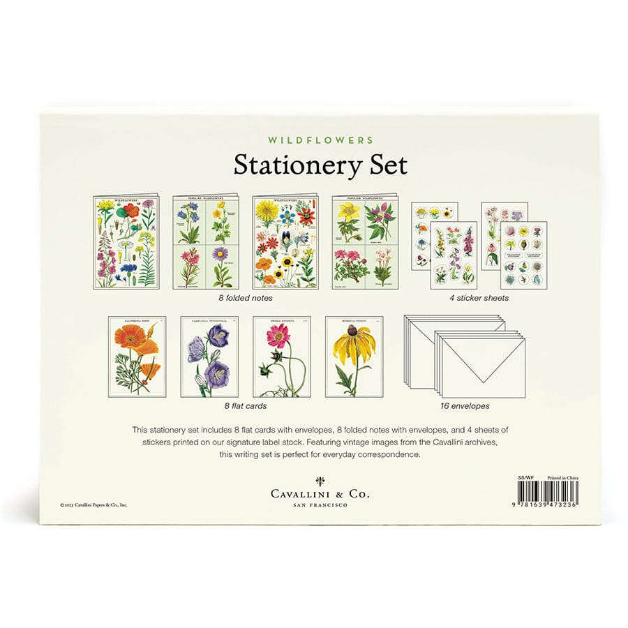 Cavallini & Co. Paper Wildflowers Stationery Set