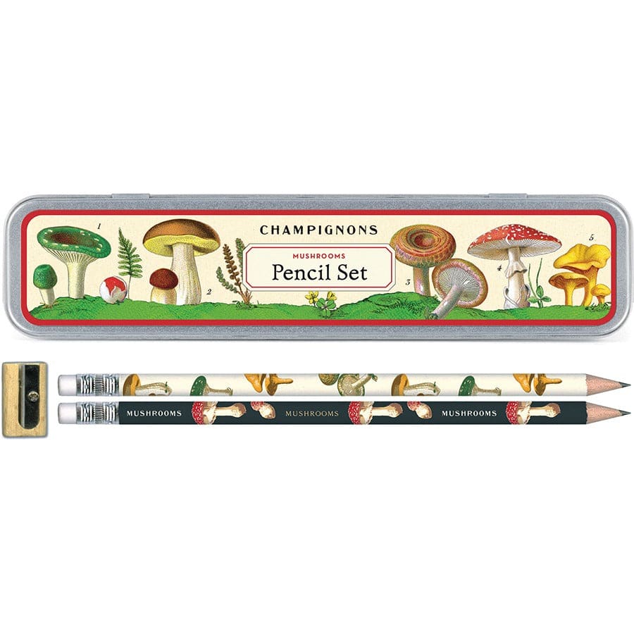 Cavallini & Co. Pen and Pencils Mushroom Pencil Set