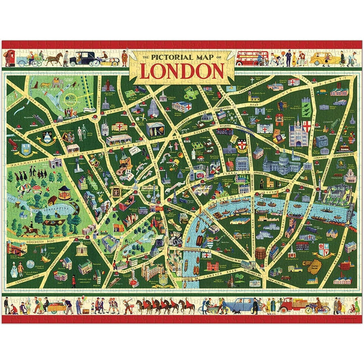 Cavallini & Co. Puzzle Cavallini & Co Vintage Map of London 1,000 Piece Puzzle