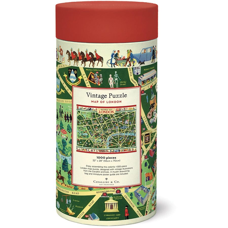 Cavallini & Co. Puzzle Cavallini & Co Vintage Map of London 1,000 Piece Puzzle