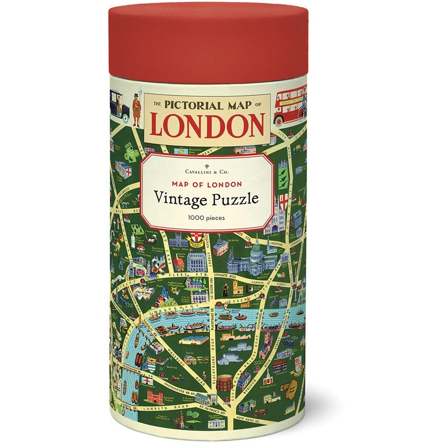 Cavallini & Co. Puzzle Cavallini & Co Vintage Map of London 1,000 Piece Puzzle