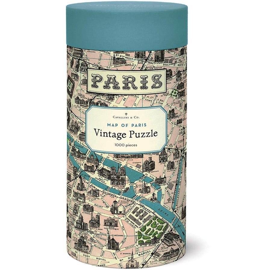 Cavallini & Co. Puzzle Cavallini & Co Vintage Map of Paris 1,000 Piece Puzzle