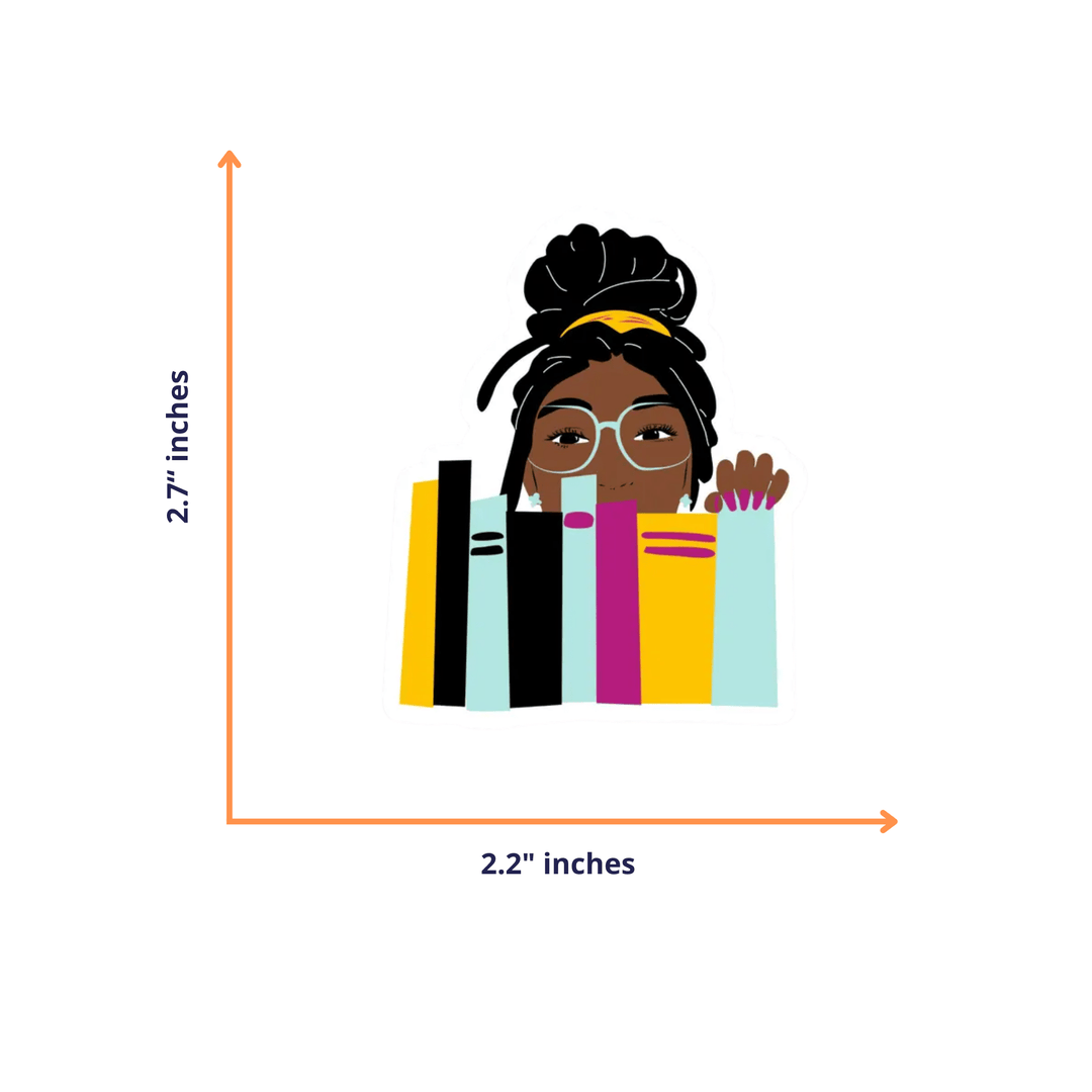 CheerNotes Cards My Book Shelf Stickers | Black Girl Book Lover | Bookish