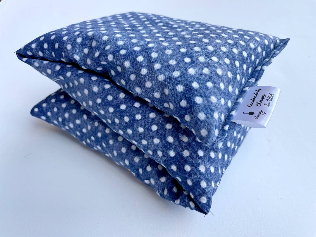 Cherapy Gifts Therapeutic Heat Wrap - Blue with Dots