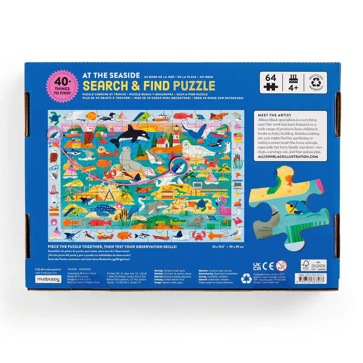 Chronicle Books Gifts At the Seaside 64 Piece Search & Find Puzzle