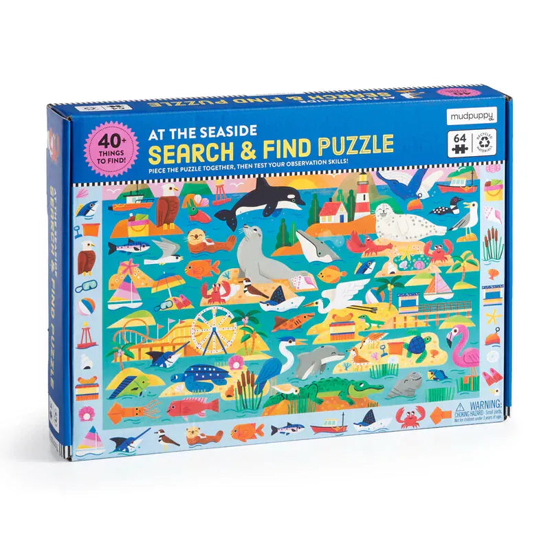 Chronicle Books Gifts At the Seaside 64 Piece Search & Find Puzzle