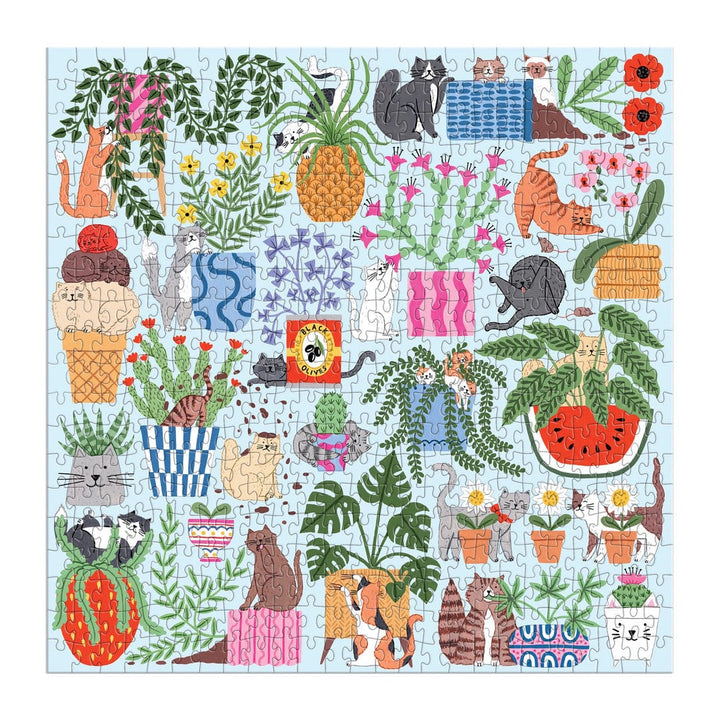Chronicle Books Gifts Cats in the Houseplants 500 Piece Puzzle