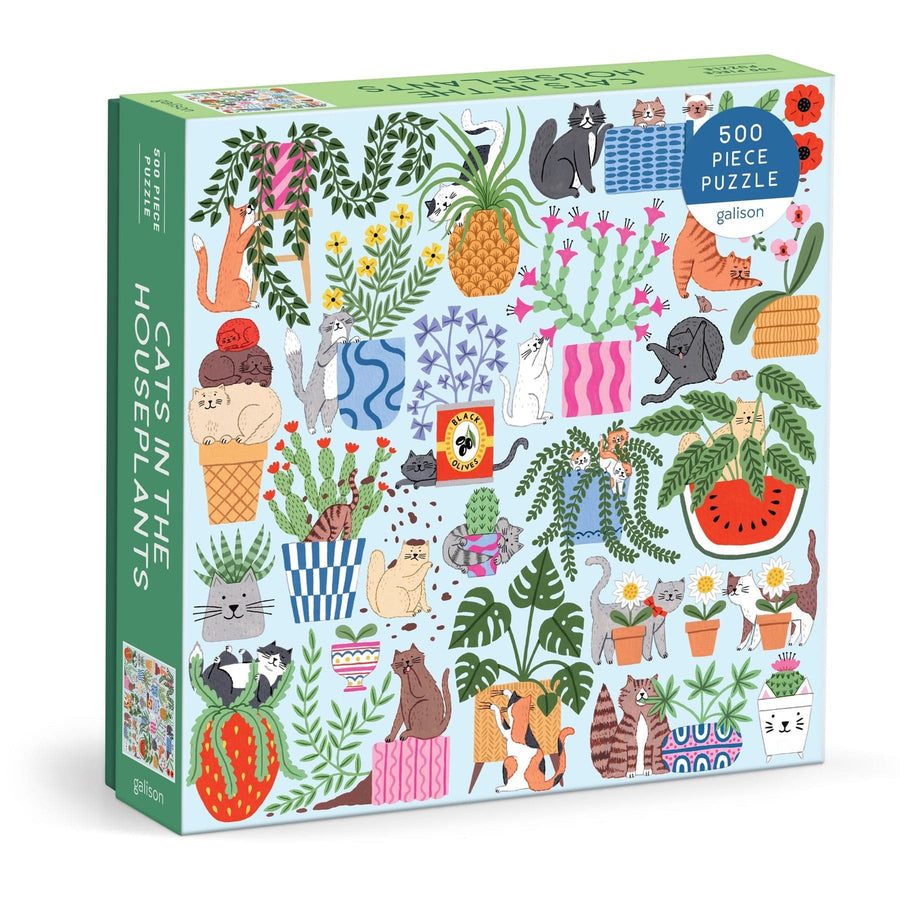 Chronicle Books Gifts Cats in the Houseplants 500 Piece Puzzle