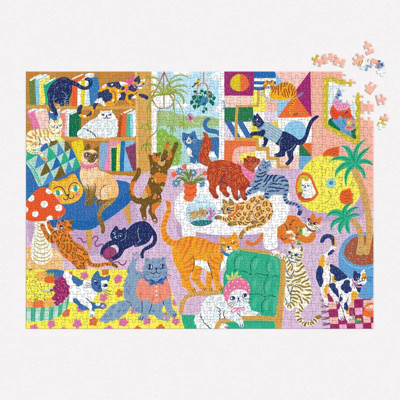 Chronicle Books Gifts Cozy Cat Club 1000 Piece Family Puzzle