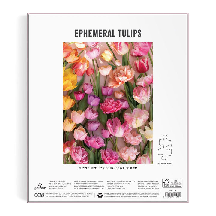 Chronicle Books Gifts Ephemeral Tulips 1000 Piece Puzzle