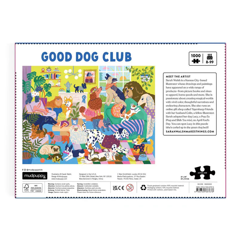 Chronicle Books Gifts Good Dog Club 1000 Piece Family Puzzle