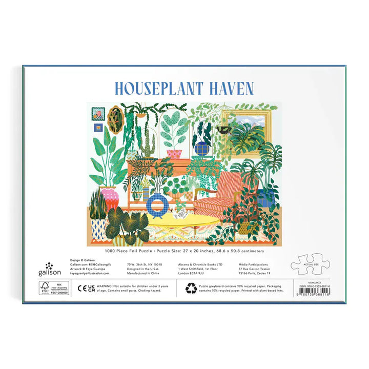 Chronicle Books Gifts Houseplant Haven 1000 Piece Foil Puzzle