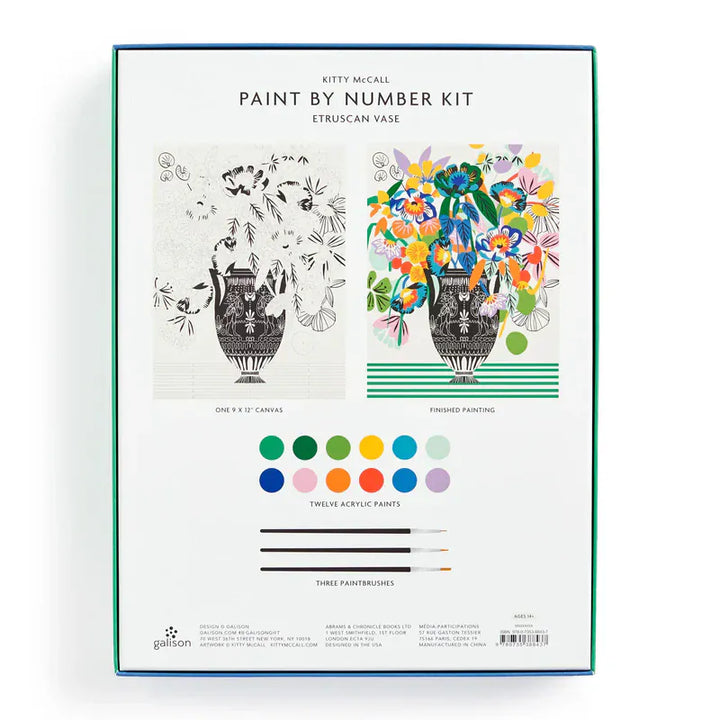 Chronicle Books Gifts Kitty McCall Etruscan Vase 9 x 12" Paint by Number Kit