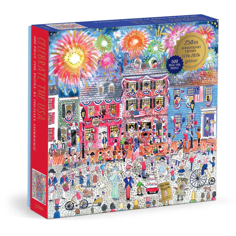 Chronicle Books Gifts Michael Storrings Celebrate The USA 500 Piece Foil Puzzle