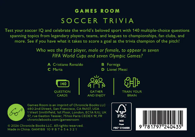 Chronicle Books Gifts Soccer Trivia