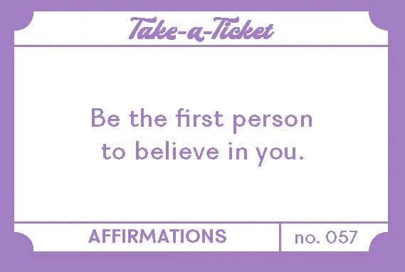 Chronicle Books Gifts Take-a-Ticket: Affirmations