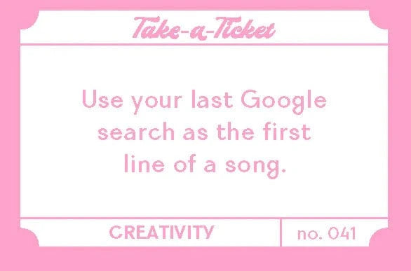 Chronicle Books Gifts Take-a-Ticket: Creativity