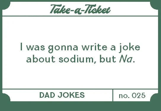 Chronicle Books Gifts Take-a-Ticket: Dad Jokes