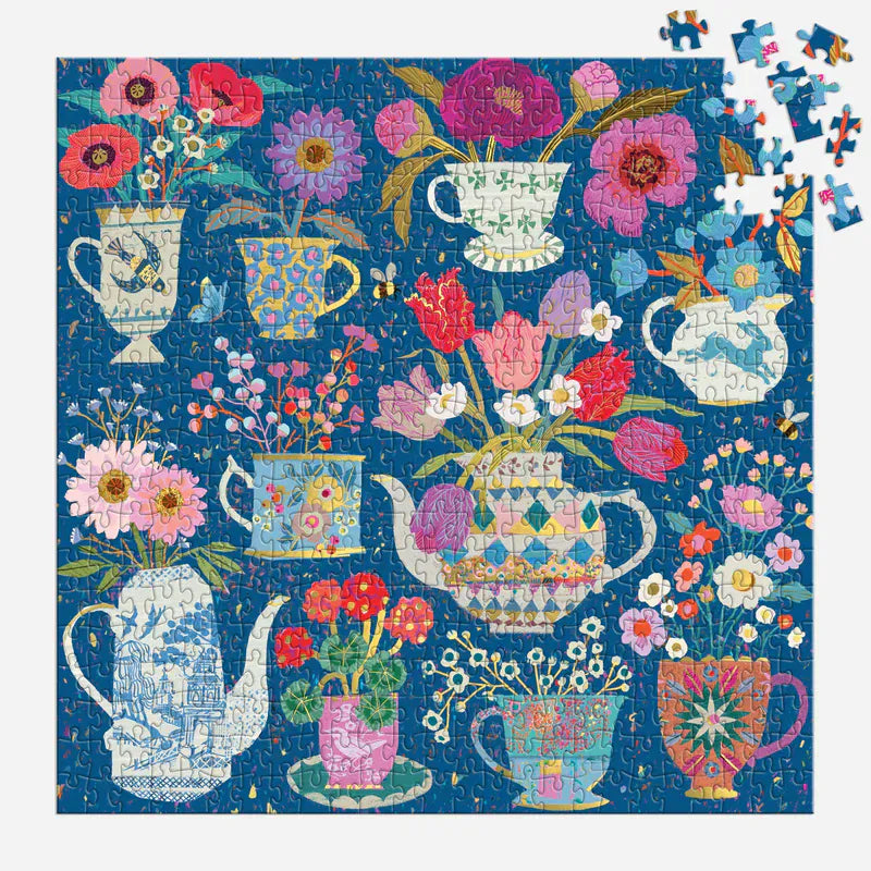 Chronicle Books Gifts Victoria Ball Potted Teacups 500 Piece Foil Puzzle