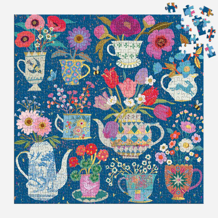 Chronicle Books Gifts Victoria Ball Potted Teacups 500 Piece Foil Puzzle