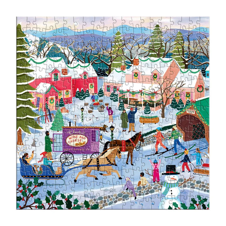 Chronicle Books Holiday Little Winter Town 300 Piece Puzzle