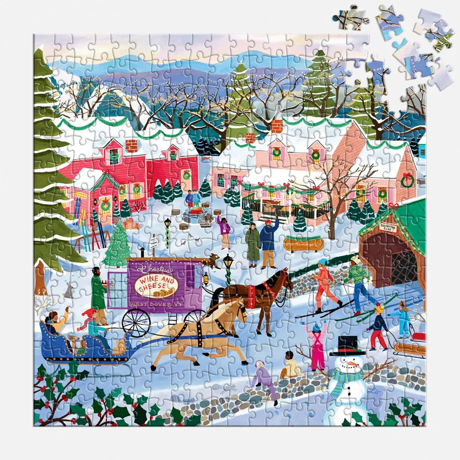 Chronicle Books Holiday Little Winter Town 300 Piece Puzzle