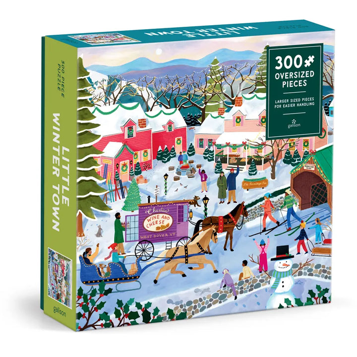 Chronicle Books Holiday Little Winter Town 300 Piece Puzzle