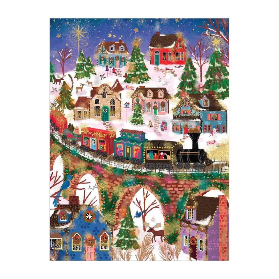 Chronicle Books Holiday Twinkletown Express 1000 Piece Foil Puzzle