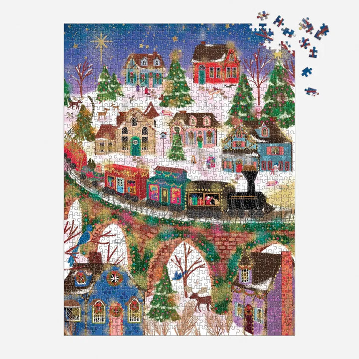 Chronicle Books Holiday Twinkletown Express 1000 Piece Foil Puzzle