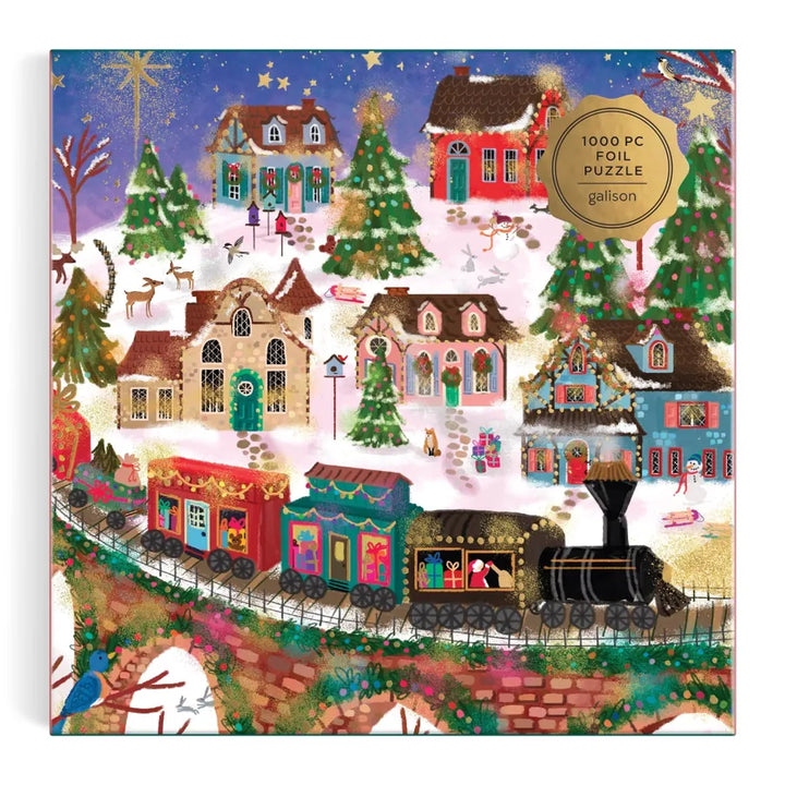 Chronicle Books Holiday Twinkletown Express 1000 Piece Foil Puzzle