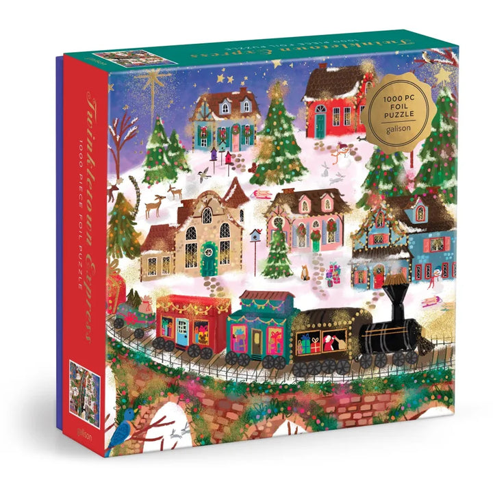 Chronicle Books Holiday Twinkletown Express 1000 Piece Foil Puzzle