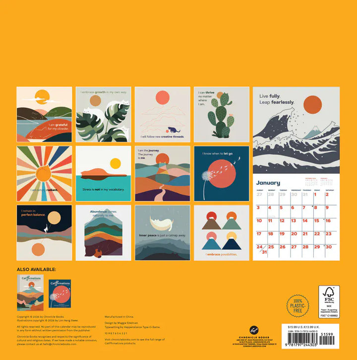 Chronicle Books Paper Catffirmations 2027 Wall Calendar