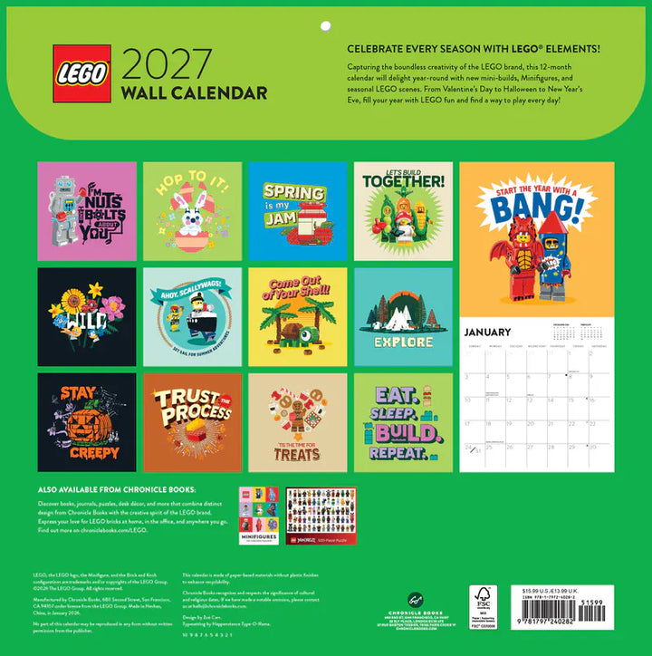 Chronicle Books Paper LEGO 2027 Wall Calendar