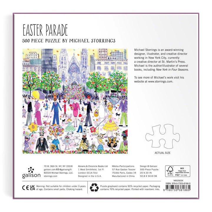 Chronicle Books Puzzle Michael Storrings Easter Parade 500 Piece Puzzle