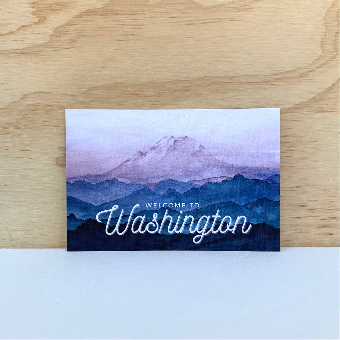 CMarie Northwest Postcard Welcome to Washington - Cascade Mountains Postcard