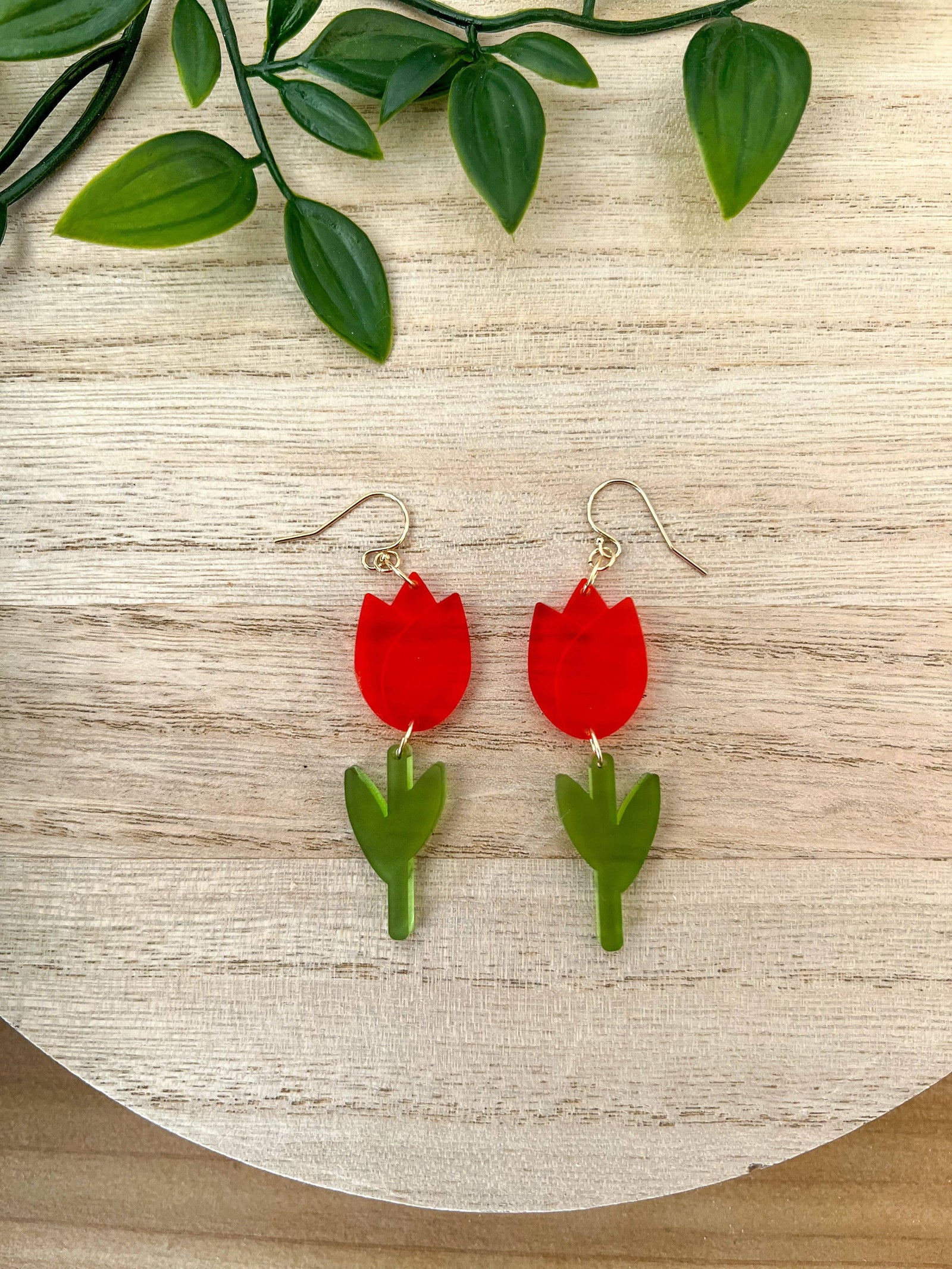 Cocoa Loves Grey Earrings Red Tulip Dreams