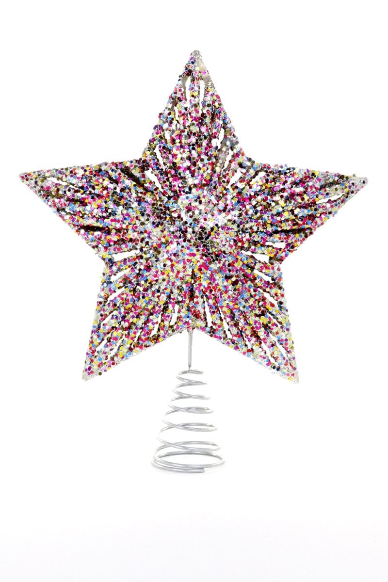 Cody Foster Holiday Ornaments 5 Point Glittered Star Tree Topper