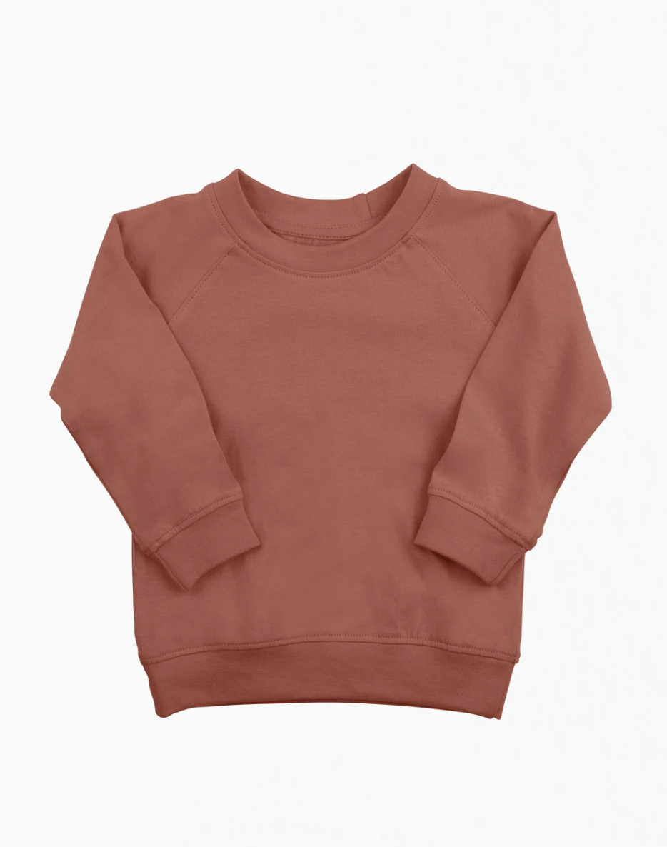 Colored Organics Sweater 3/6M Classic Portland Pullover - Cedar