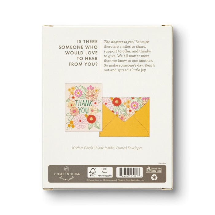 Compendium Cards Gardens of Gratitude Boxed Blank Thank You Cards