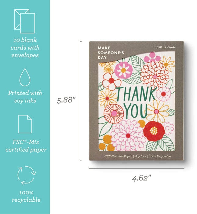 Compendium Cards Gardens of Gratitude Boxed Blank Thank You Cards