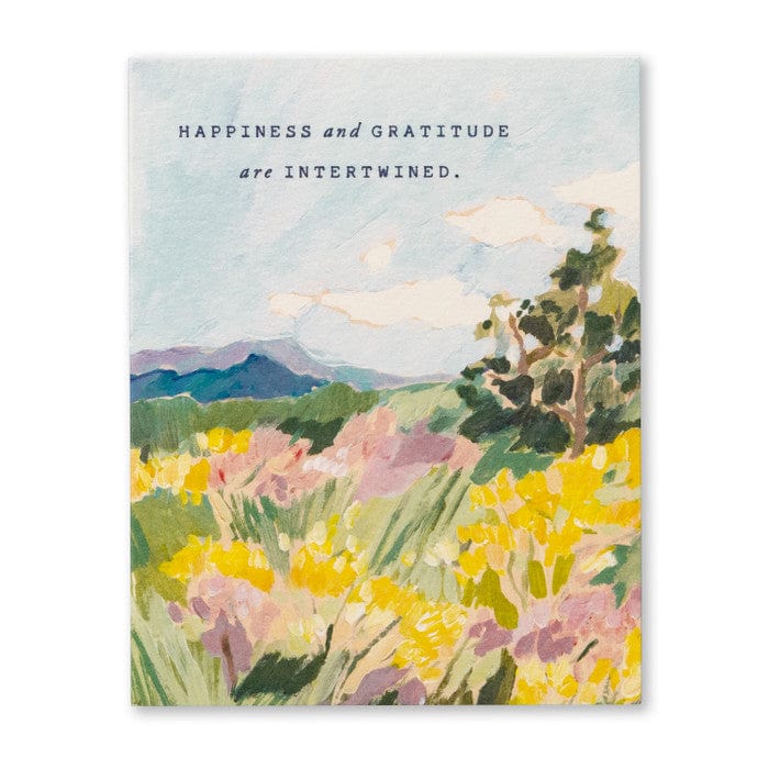 Compendium Cards Happiness And Gratitude Are Intertwined Thank You Card