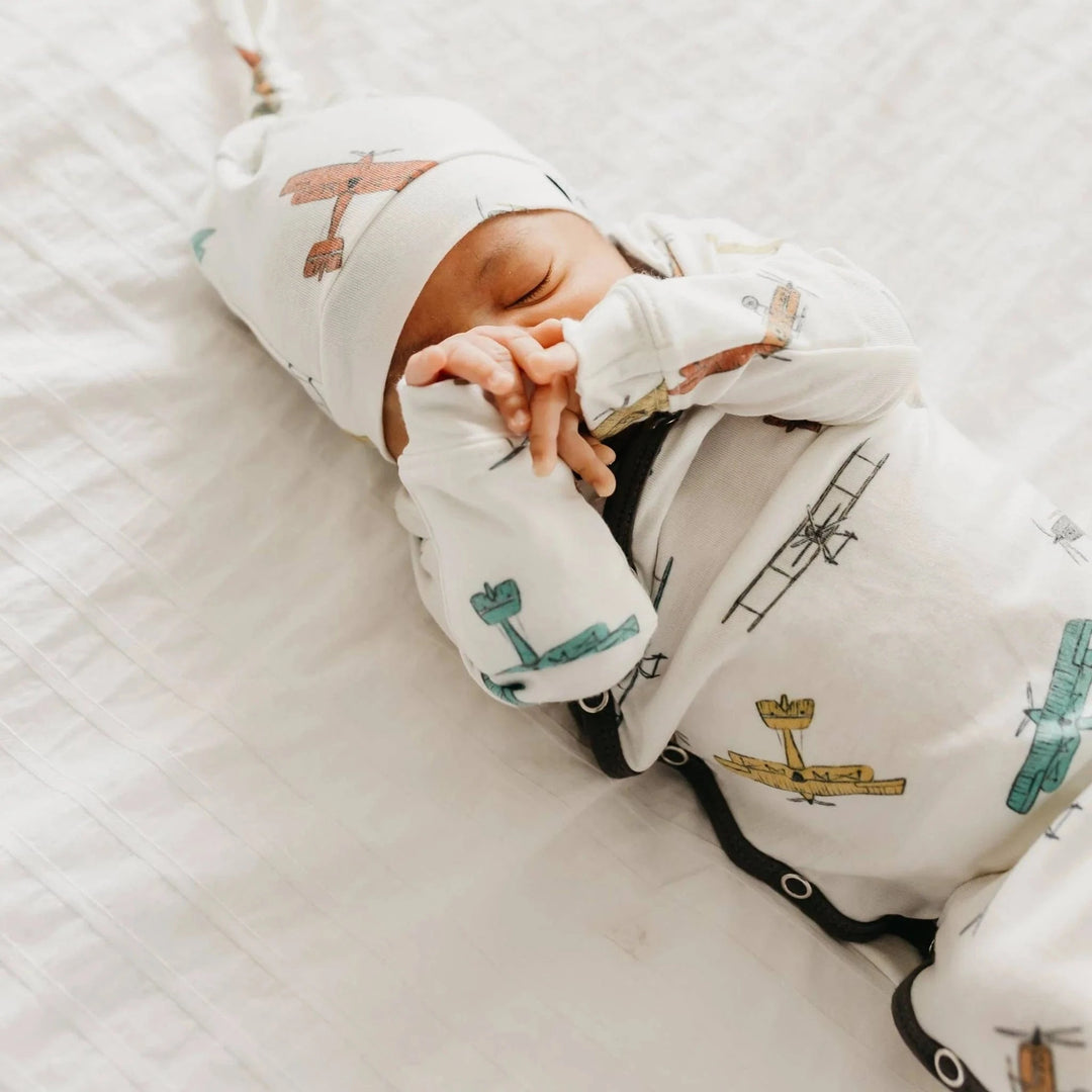 Copper Pearl Baby Ace Newborn Knotted Gown