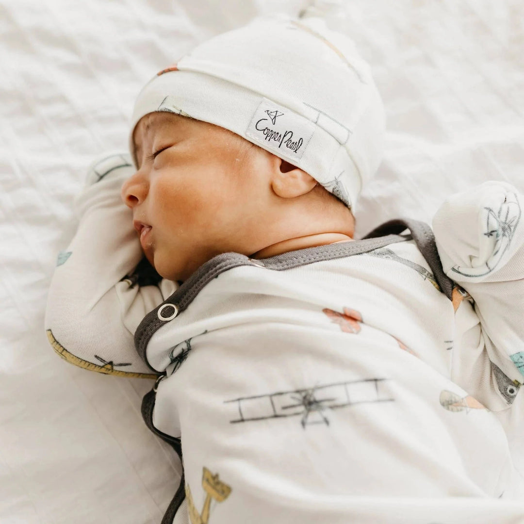 Copper Pearl Baby Ace Newborn Knotted Gown