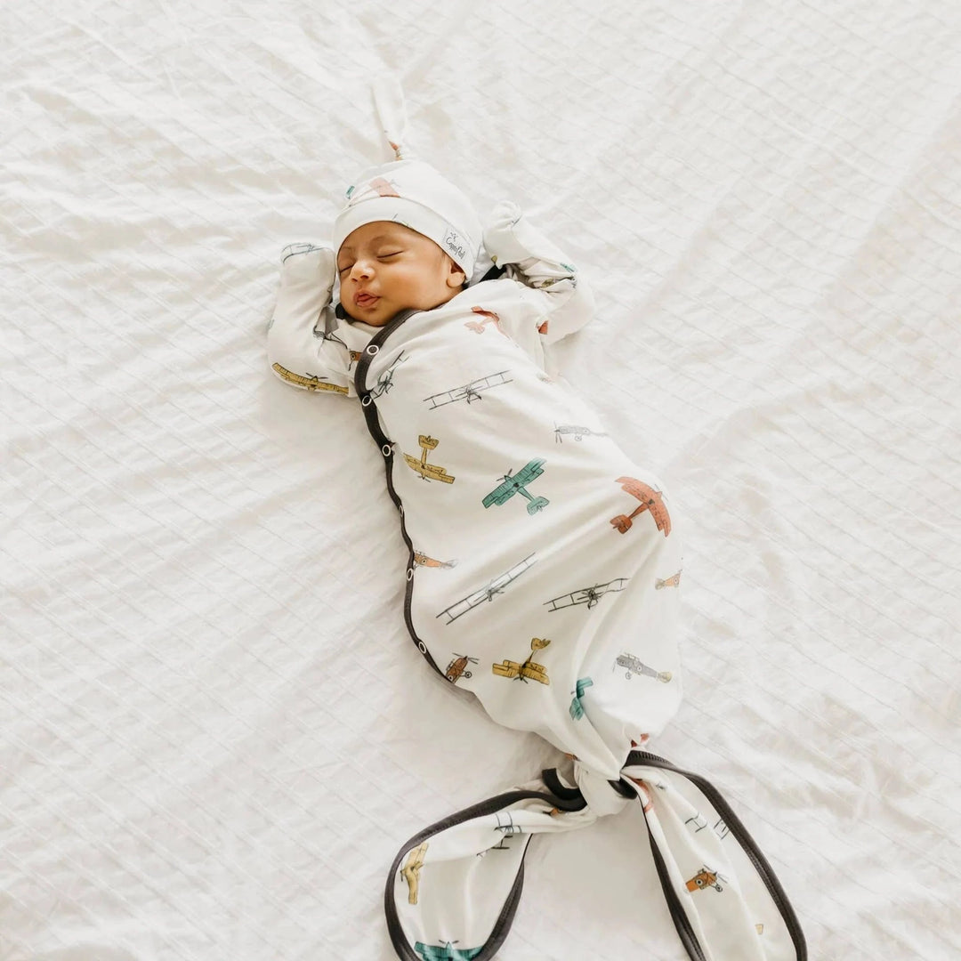 Copper Pearl Baby Ace Newborn Knotted Gown